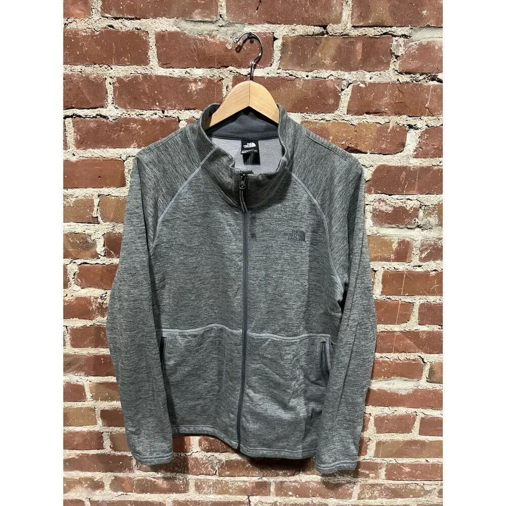 The North Face Womens Gray Full Zip Mock Neck Sweater Size 2XL